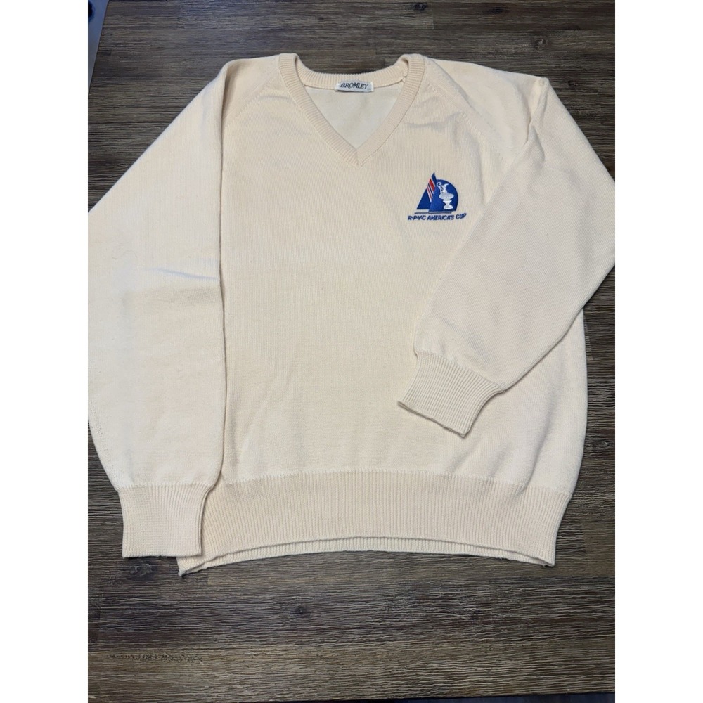 Vintage 1987 Men's 100% Pure Wool Sweater | RPYC America's Cup | Bromley 20